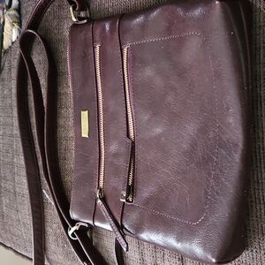 Assots London Agatha Large Brown Leather Crossbody Bag